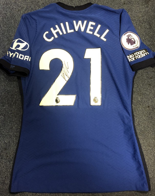 Ben Chilwell - Signed 2020/21 Match Issue 'No To Hate' Home Shirt; Nike ...