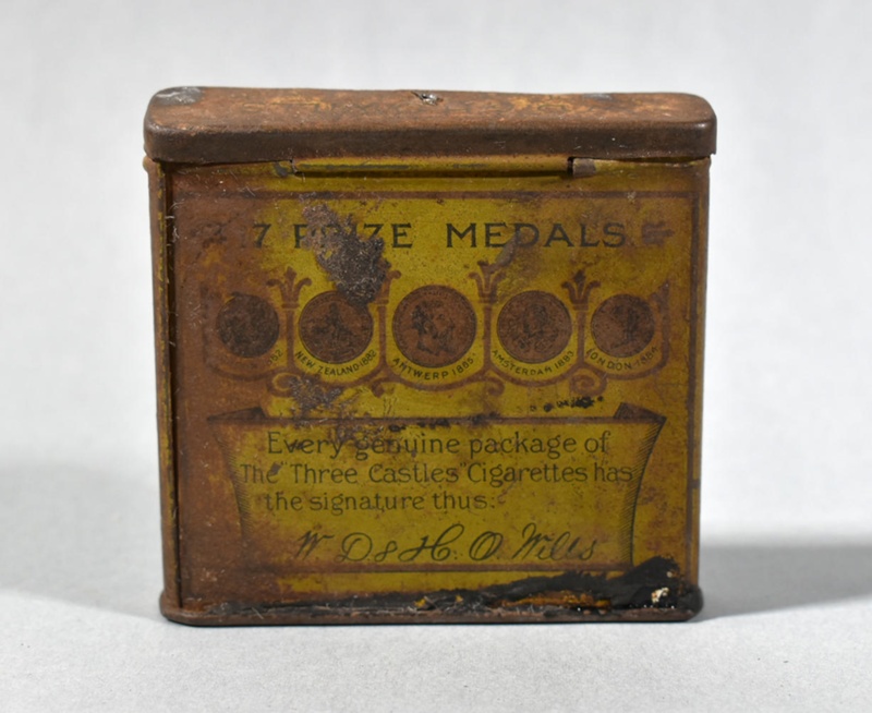 Three Castles Cigarette Tin; W. D. & H. O. Wills; Unknown; 2024.1.45