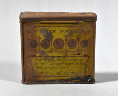 Three Castles Cigarette Tin; W. D. & H. O. Wills; Unknown; 2024.1.45