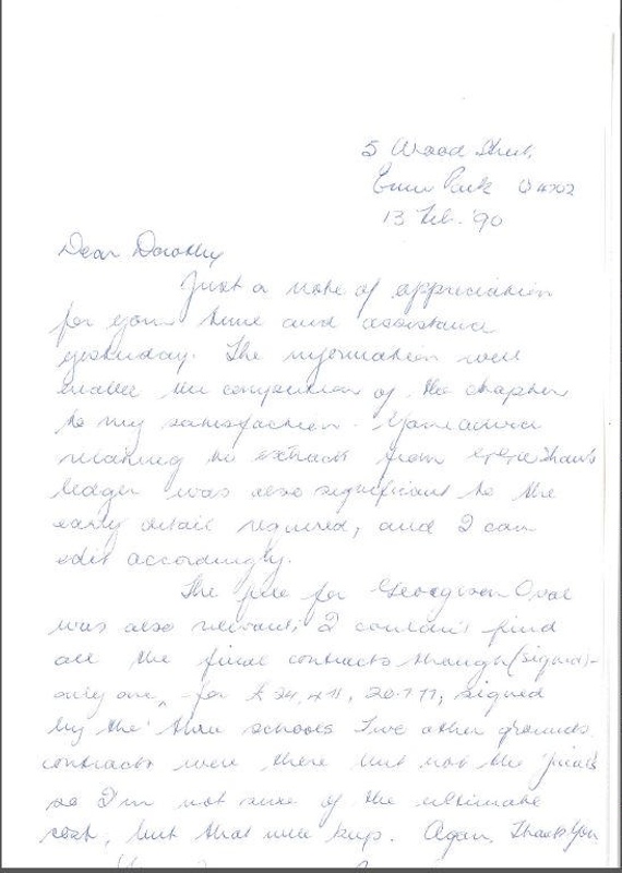 Letter from Betty Cosgrove to Dorothy Obst; Betty Cosgrove; 13th ...