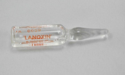 Lagoxin Lanoxin' Digoxin Ampoules; Burroughs Wellcome and Company; c. 1960 ...