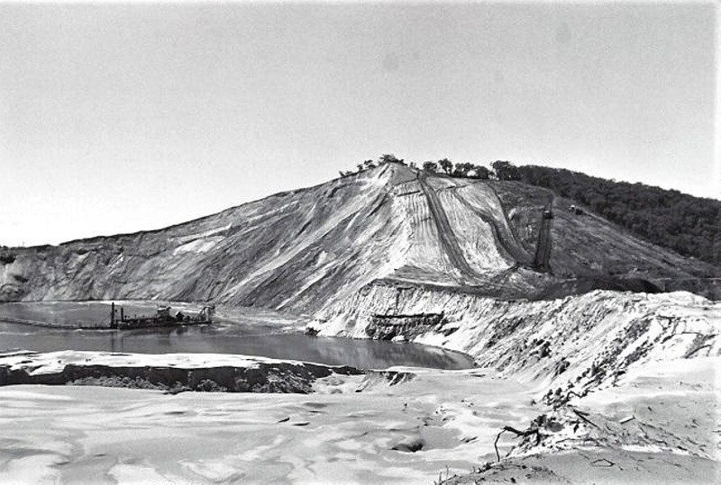 Photograph of sand mining on North