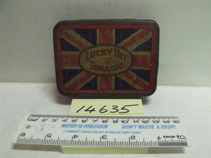 Tobacco tin 'Lucky Hit'; The British Australasian Tobacco Co. Pty. Ltd.;  R14635