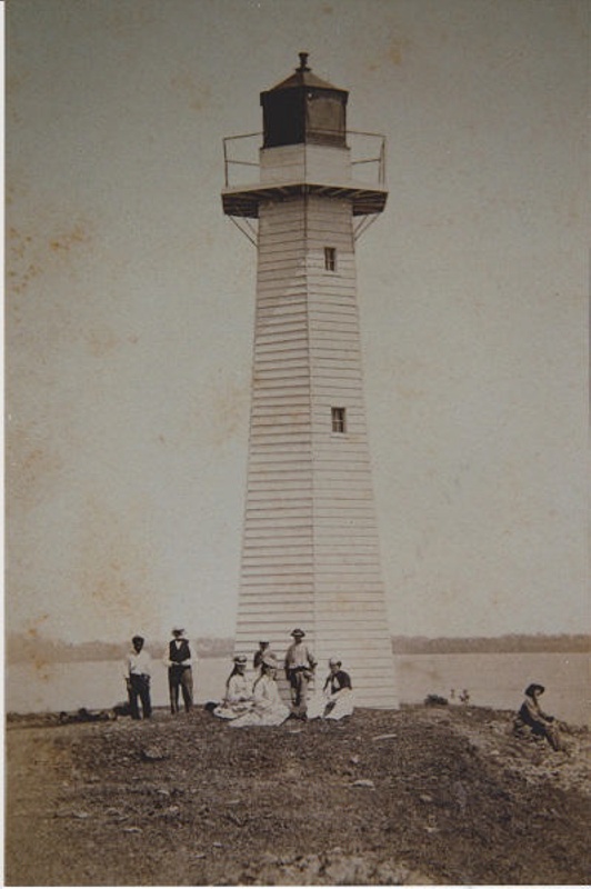 Group of five (5) photographs of early Cleveland Point structures; 1. 1890; P001... eHive