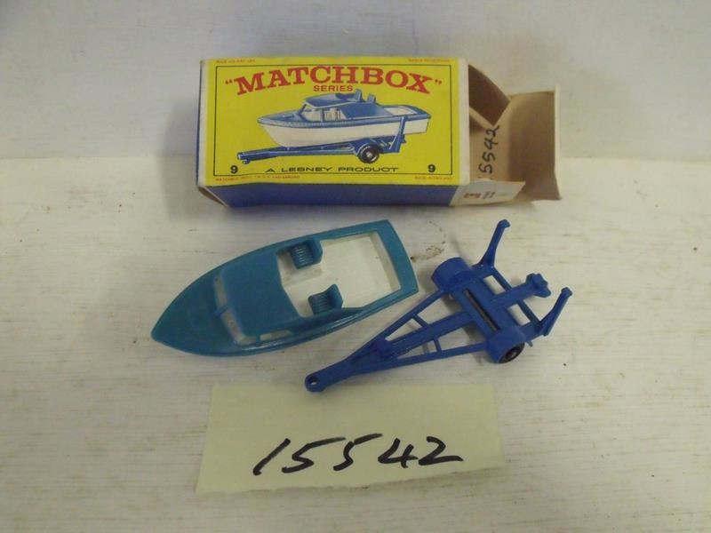 Matchbox cabin cruiser and trailer (boxed); Lesney Products; c 