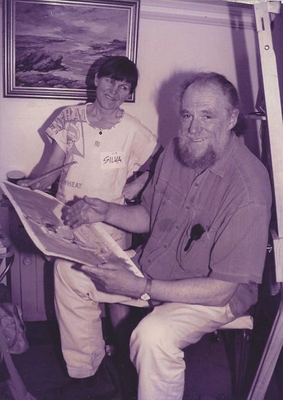 Photographs (2) of local Redlands Artists attending a with