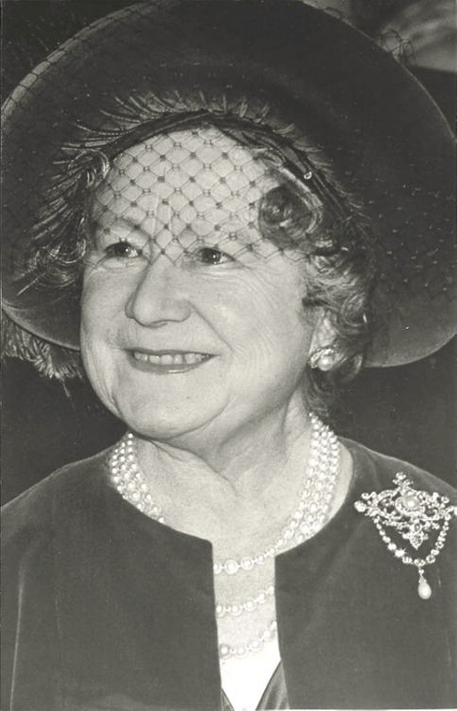 Photographs x 2 of H.M. Queen Elizabeth the Queen Mother ; 04/1984