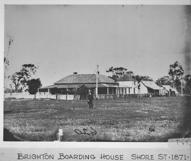 Photographs (4) of early Cleveland buildings (Cleveland Hotel, Brighton