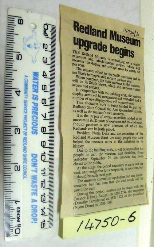 Newspaper Clippings Redlands Bayside Bulletin Redland Times R14750 6 
