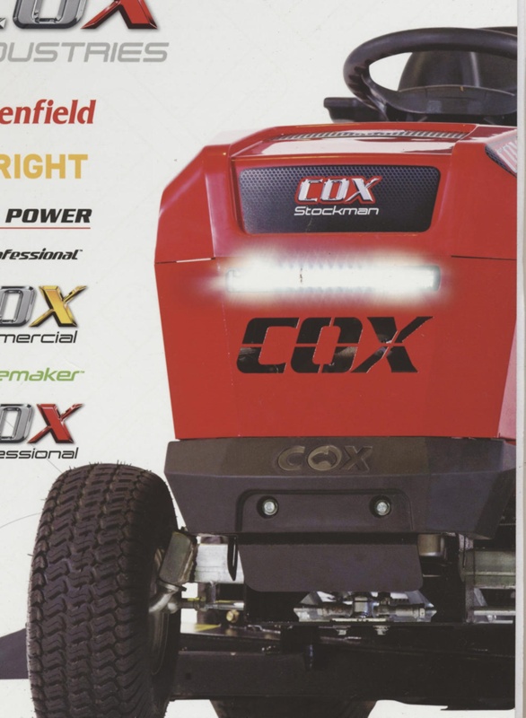 Catalogue of Cox Industries Lawn Mowers 70th Anniversary 2024/2025
