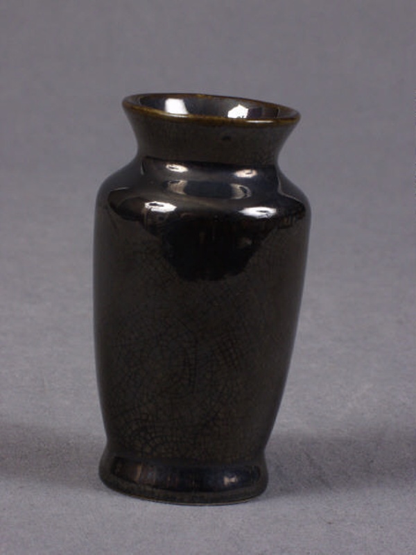 Small, metallic glaze vase by Braunton Pottery; 1991 eHive