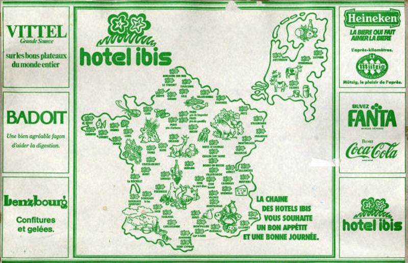 Shapland Singers - Map of Ibis Hotels in France; Shapland and Petter