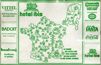 Shapland Singers - Map of Ibis Hotels in France; Shapland and Petter HLF; 1432  eHive