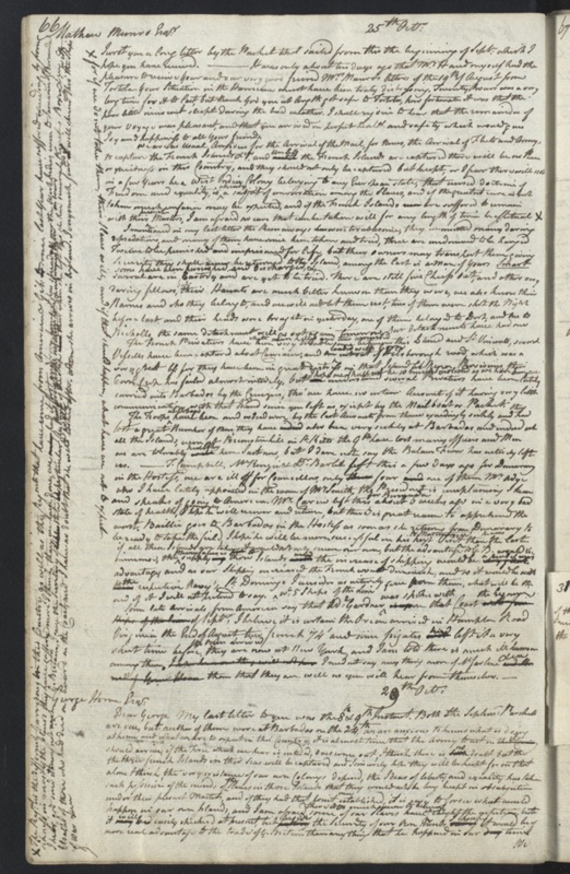 Letter Book - Ninian Home to Matthew Munro 25 October 1793 Discussion ...