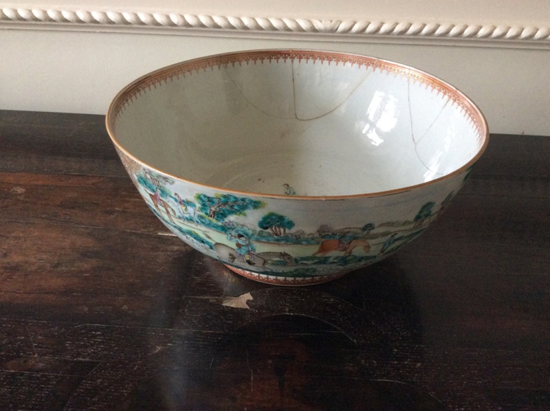 Punch Bowl with Hunting Scene; G588 eHive