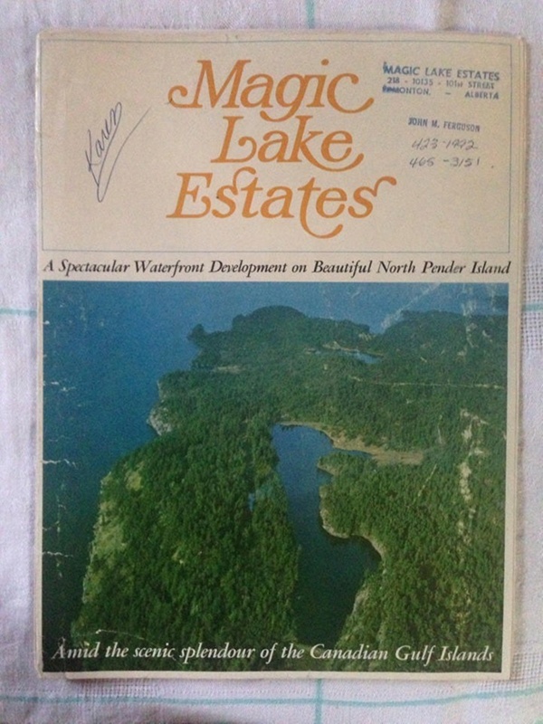Magic Lake Estates Brochure 1967 Pender Holdings Ltd; Magic Lake