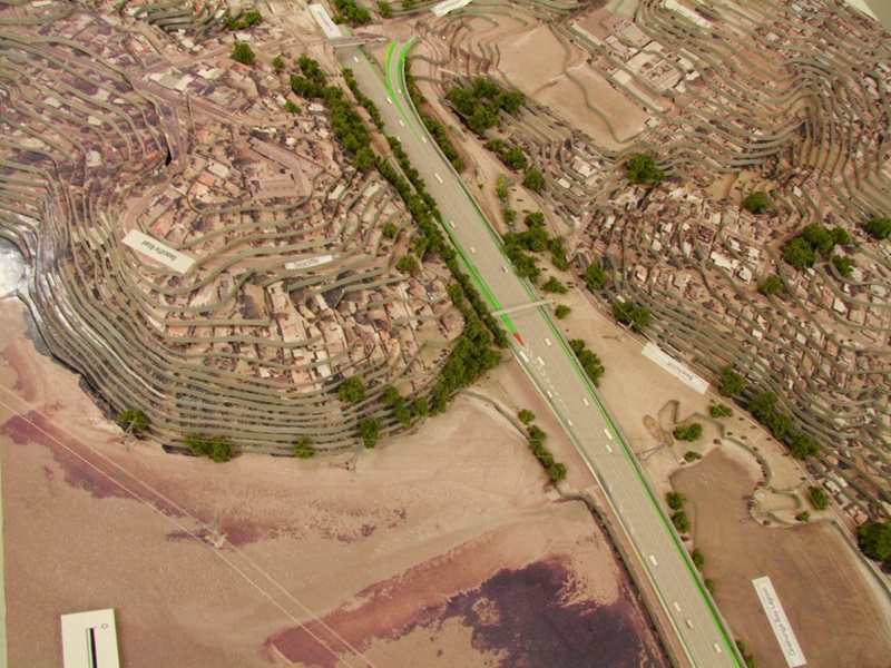 Model of SH20 Manukau Harbour Bridge Crossing Project; Manukau Harbour