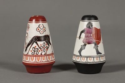 Salt and pepper shakers; ca. 1960 AD; CC39