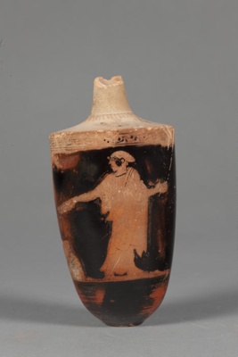 Lekythos; Attributed to the Aischines Painter; ca. 475-450 BC; 9.53
