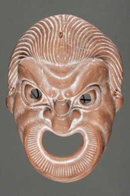 Plaster cast of a comic theatre mask; Ministry of Culture Archaeological Receipts Fund; 1988-1989 CE; CC29