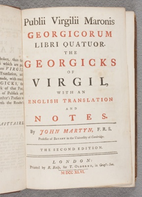 Book, The Georgics of Virgil; Virgil (ca 70-19 BCE); 1746; 214.13.10