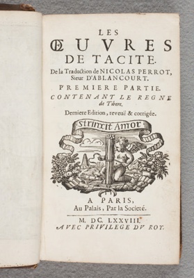 Book, The Works of Tacitus; Tacitus (ca. 56-120 CE); 1678; 214.13.12