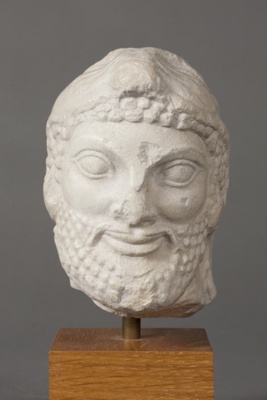 Marble head of Herakles wearing the Lion's Skin; Ministry of Culture Archaeological Receipts Fund; ca. 1988-1989 AD; CC12