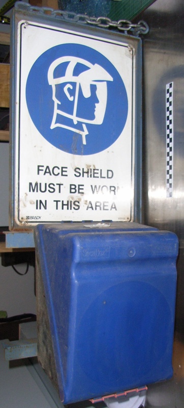 Sign Face Shell Face shield sign; Brady, Australia; c. 2010; BMHC_10923 | eHive