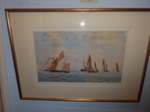 Watercolour painting - Smack race off Lowestoft in 1881 by G V Burwood; LOWMS:2024.075