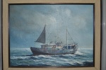 Painting trawler 'Boy Jason' LT580 at sea.; Crowfoot, J; LOWMS:2022.090