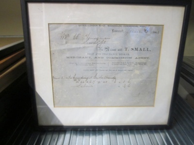 Invoice from T. Small; LOWMS.2025.071