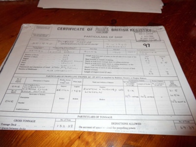 Certificate  of  Registry  Putford  Harrier; Printer; 1984; LOWMS.2025.097 Certificate  of  Registry  Putford  Harrier; Printer; 1984; LOWMS.2025.097