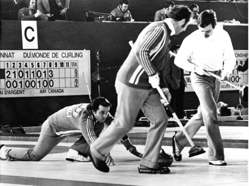 Swiss Team at Silver Broom Curling Championships 1975.; PH067 eHive