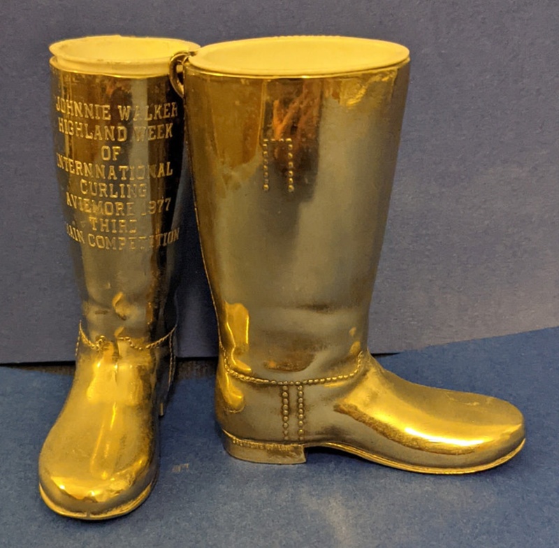 Pair Of Small Metal Boots (Prize In Johnnie Walker Weekend Aviemore 1977); PZ344 eHive