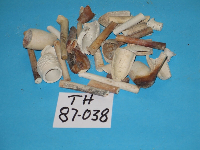 Clay Tobacco pipes (broken); TH1987.38 eHive