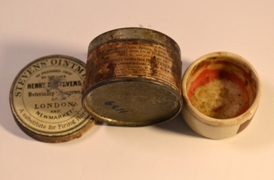 Tin and ceramic jar; Henry Stevens; SH1978-1139(a)