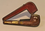 Pipe and pipe case; Unknown; SH1992-3076