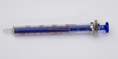 Instrument: Blue Glass Syringe; Ca 1965; AR#713