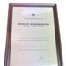 Display Purposes: Framed Certificate of Incorporation of an Association; 1983; AFR#19638