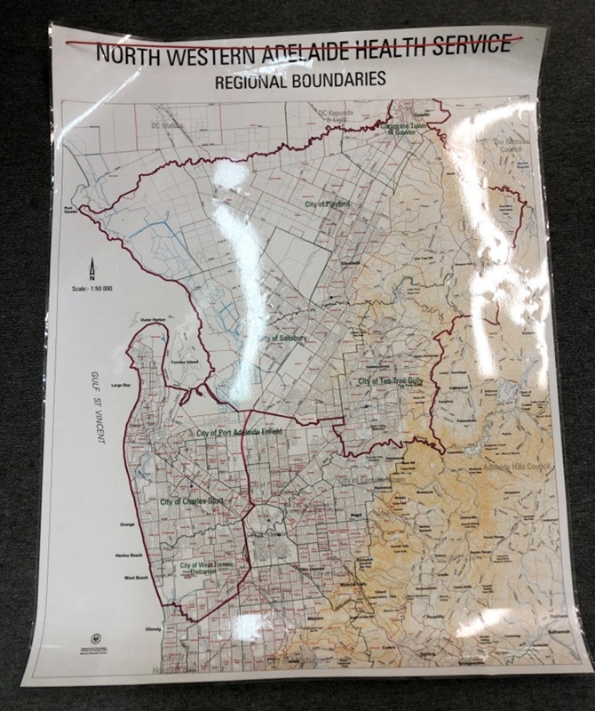 Map North Western Adelaide Health Services Regional Boundaries; Ca