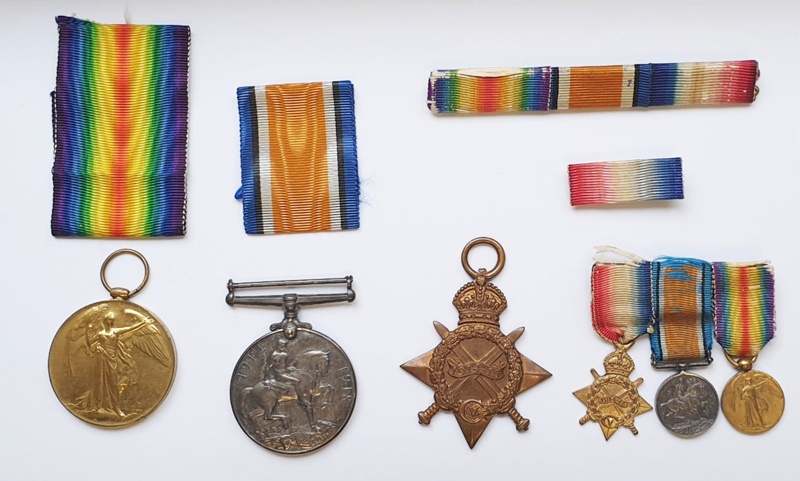超希少 British Historical Medals アンティーク Medal: World War I Medals, Miniatures and Ribbon Bars belonging to