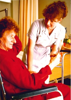 Nurse: A Nurse Caring for a Patient; Ca 1980s-1990s; AR#10786 | eHive