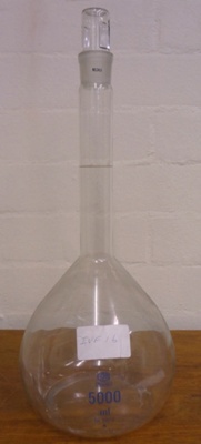 Equipment: Glass Bubble Flask with Stopper; Ca 1960-1980; AR#9181