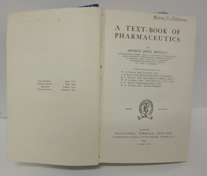 Book: A Text-Book of Pharmaceutics; 1933; AR#10358 | eHive