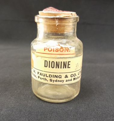 Chemical: Dionine; F H Faulding & Co Ltd; Ca 1930s; AR#13577