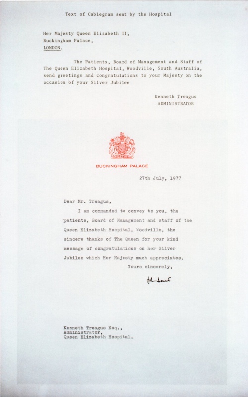 Document Congratulatory Message to the Queen on Her Silver Jubilee