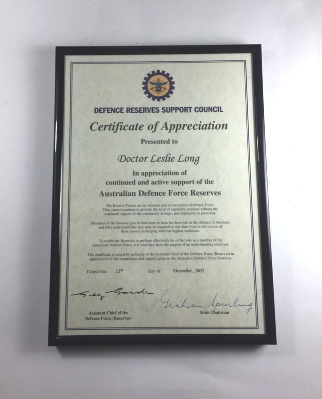 certificate-framed-certificate-of-appreciation-for-australian-defence