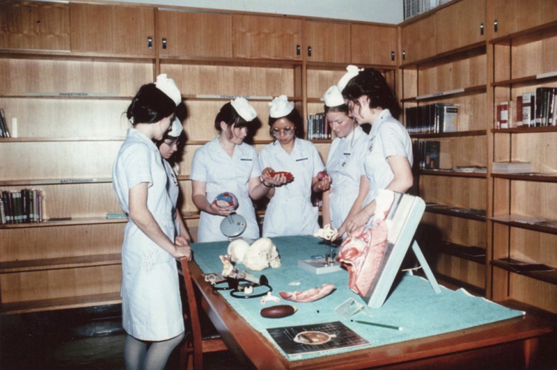 Nurse Nursing Students Examining Anatomical Models; AR11402 eHive