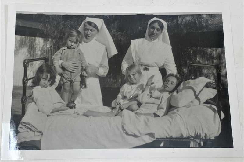 Nurses Isolation Patients: Reprint Photo of Two Trained Nurses Isolation Hospital; AR ...