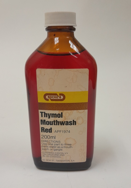 Chemicals Thymol Mouthwash Red; Rocke's; Ca 1974; AR13518 eHive